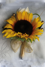 Golden Sunflower & Rose Buttonhole